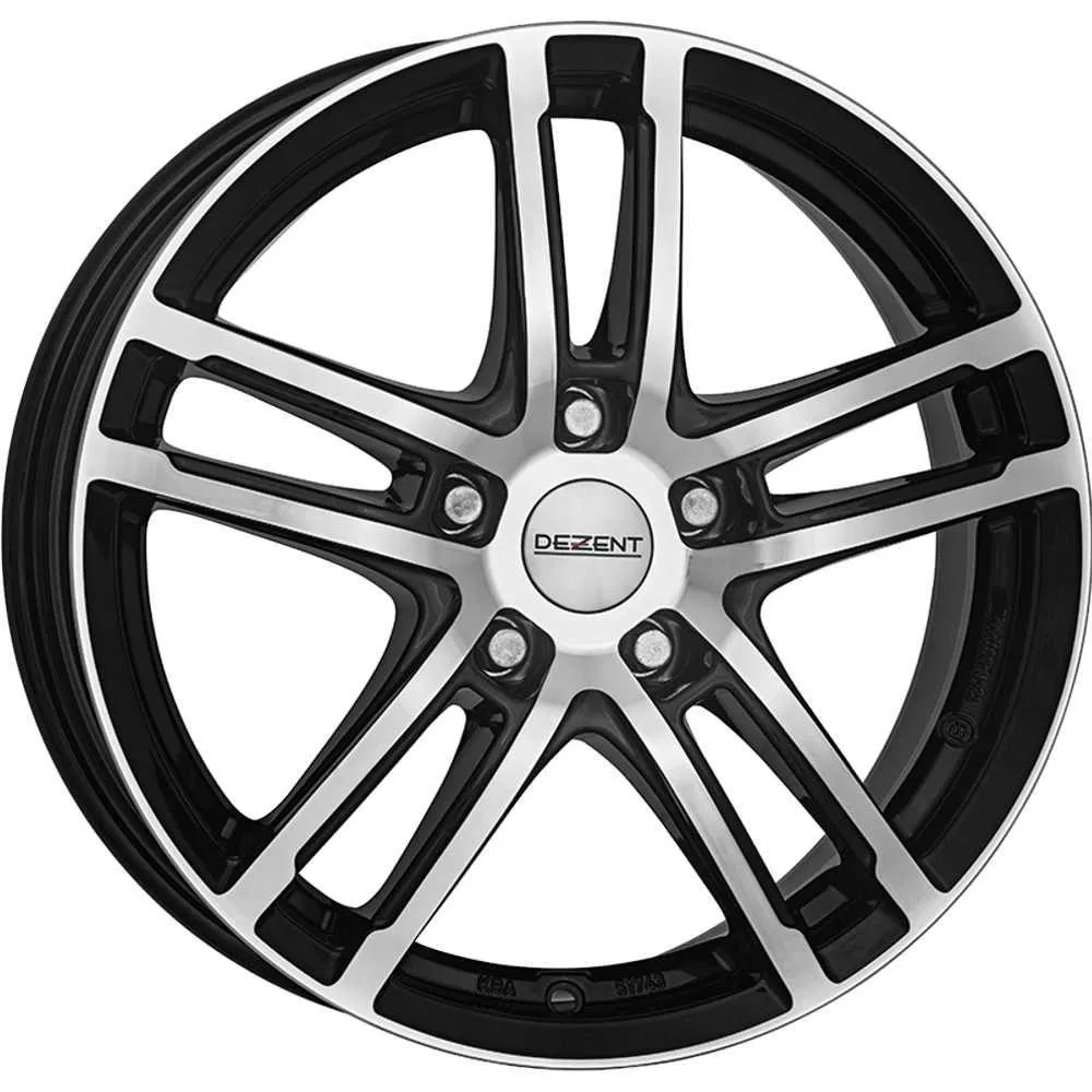 Dezent TZ dark Black/polished 7,5x18 5x112 ET44 CB66,6 (Long bolt) R14 760 kg TTZF8BP44E