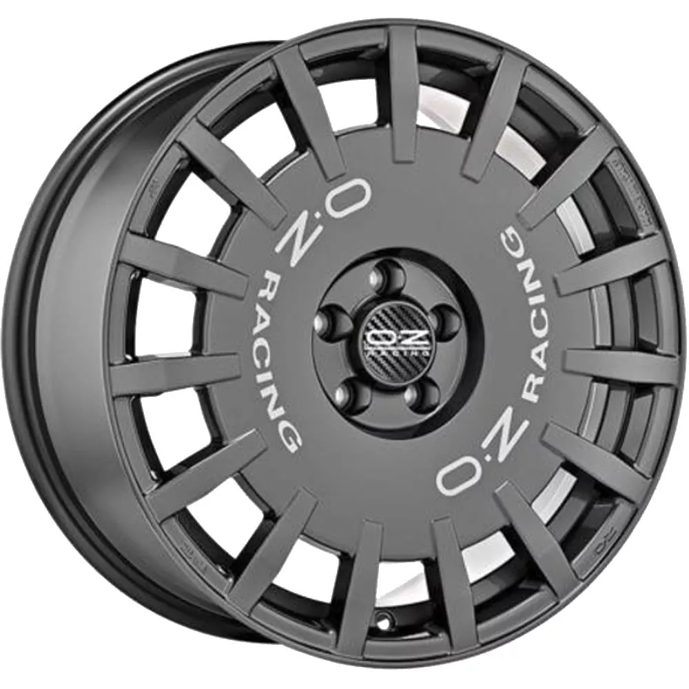 OZ Racing Rally Racing Dark Graphite Silver Lettering 7x17 5x114.3 ET45 CB75,0 60° 650 kg W01A50256T9
