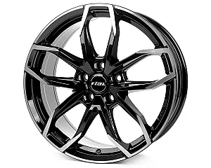 Rial Lucca diamond-black frontpolished 8x18 5x114.3 ET39 CB70,1 60° 735 kg LUC80839B83-1