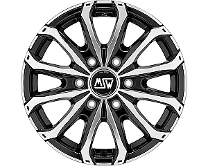 MSW 48 Van 6 Holes Gloss Black Full Polished 6,5x16 6x120 ET50 CB74,5 60° 1350 kg W19341003T56