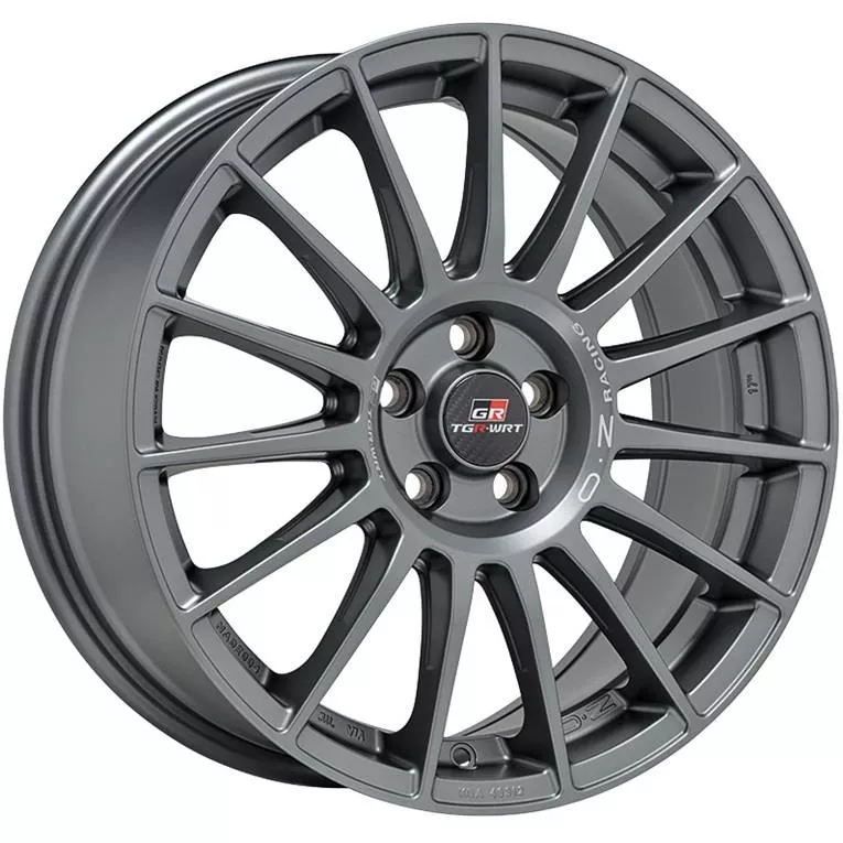 OZ Racing Superturismo TGR-WRT Matt Graphite + Silver Lettering 8x18 5x114.3 ET45 CB75,0 60° 680 kg W01854207TGRRM