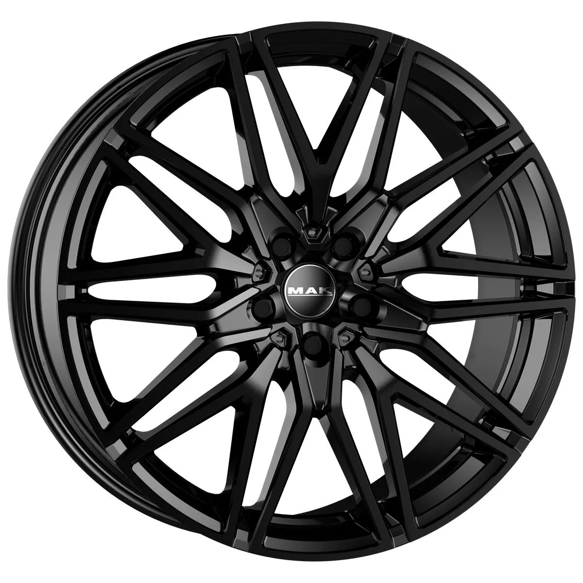 MAK Sturm Gloss Black 10,5x20 5x112 ET40 CB66,6 60° 1050 kg F0520SMGB40WS2X