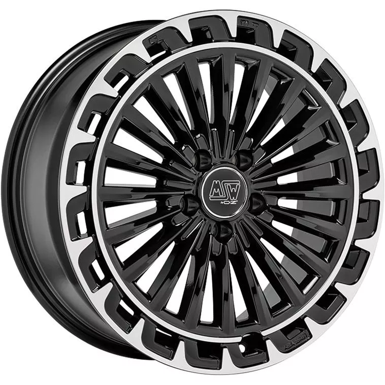 MSW 32 Gloss Black+Diamond Lip 8x19 5x112 ET34 CB73,0 60° 900 kg W19447502TGA