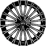 Antera A103 Piano Black Diamond 9x21 5x112 ET35 CB66,6 60° 800 kg A10390213515490NKI