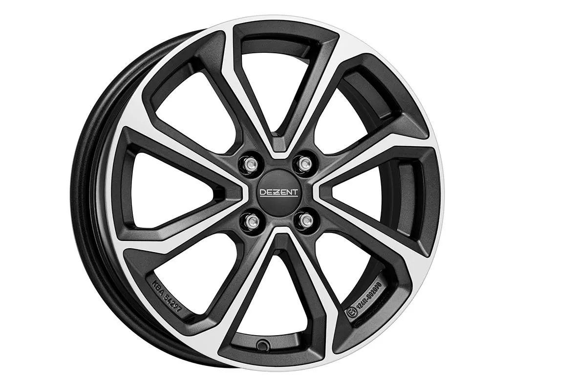 Dezent KT dark Gunmetal/polished 6x16 4x100 ET50 CB54,1 60° 475 kg TKTO2FP50E