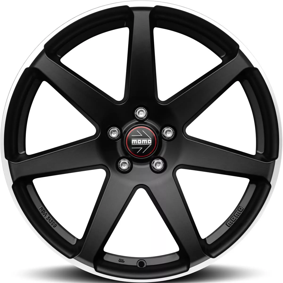 Momo Seven Matt Black polished 8,5x19 5x112 ET42 CB72,3 60° WSVE85942512E