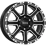 Dotz Kalahari dark Black/polished 8x18 6x139.7 ET35 CB67,1 Flat 1150 kg OKAGDBP35