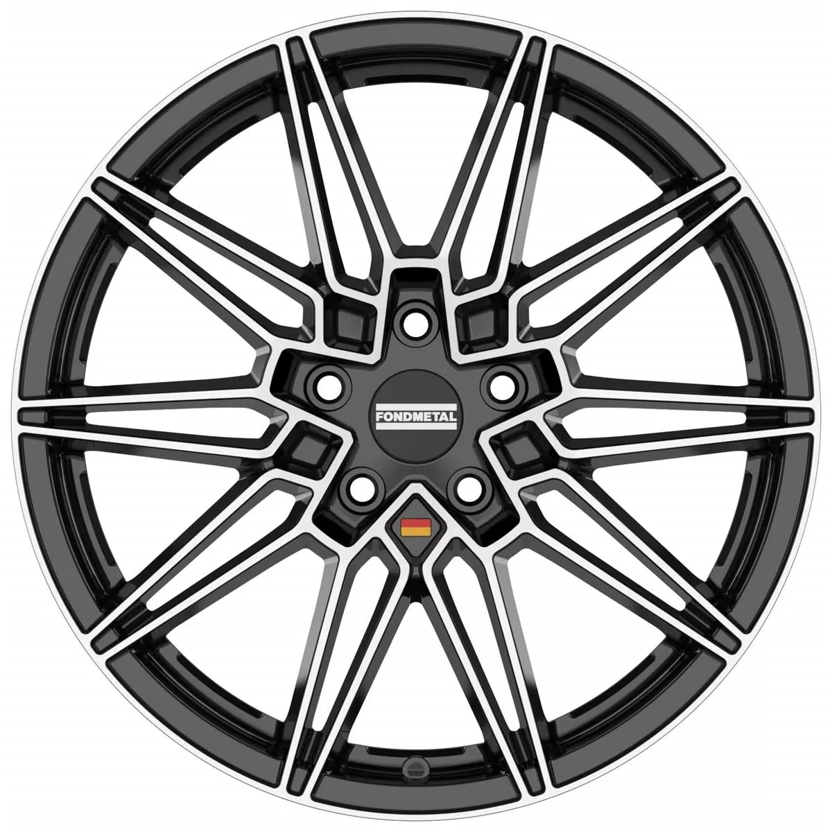 Fondmetal Thoe Glossy Black Machined 8x19 5x112 ET26 CB66,6 60° 775 kg RF18200