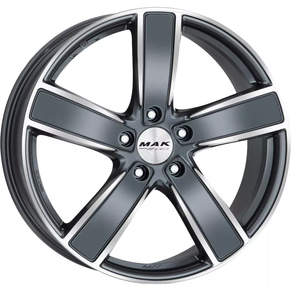 MAK Turismo-D-FF Gun Met-Mirror Face 11,5x20 5x130 ET68 CB71,6 R14 1000 kg F1520UDQM68KY6