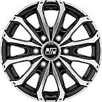 MSW 48 Van 6 Holes Gloss Black Full Polished 6,5x16 6x125 ET68 CB74,1 60° 1350 kg W19341002T56