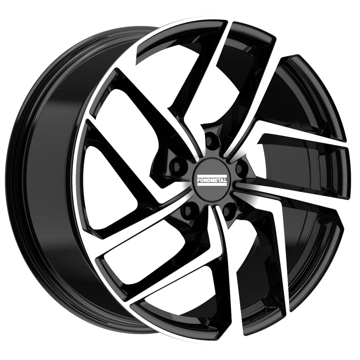 Fondmetal Taara Glossy Black Machined 9x20 5x112 ET34 CB66,6 R13 970 kg RF20757