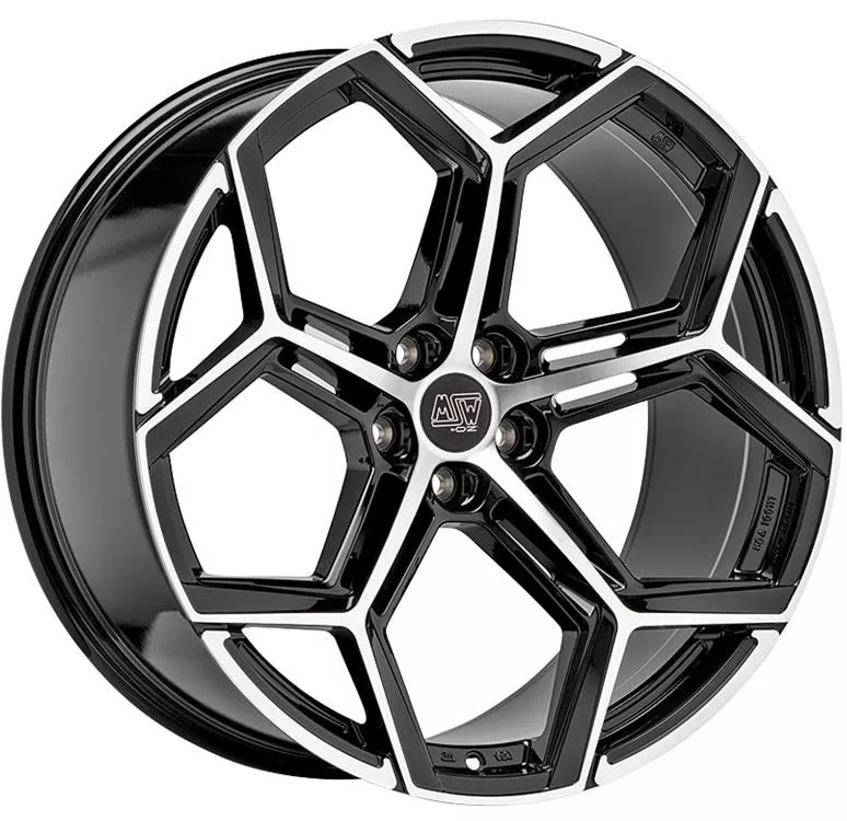 MSW 53 Gloss Black Full Polished 10,5x22 5x112 ET19 CB66,6 60° 910 kg W1947200156
