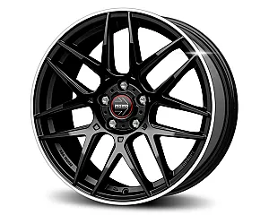 Momo Competizione Glossy Black Polished Lip 7,5x17 5x112 ET35 CB79,5 60° 700 kg WCOW7573512SE