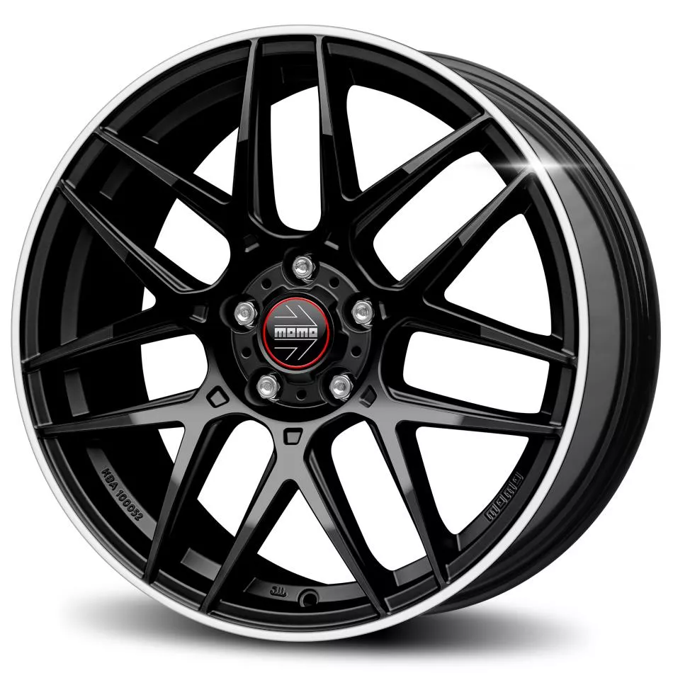 Momo Competizione Glossy Black Polished Lip 8x18 5x112 ET35 CB79,5 60° 700 kg WCOW8083512SE