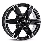 Alutec Titan diamond-black frontpolished 8x18 6x139.7 ET38 CB67,1 Flat 970 kg TIT80838ML13-1